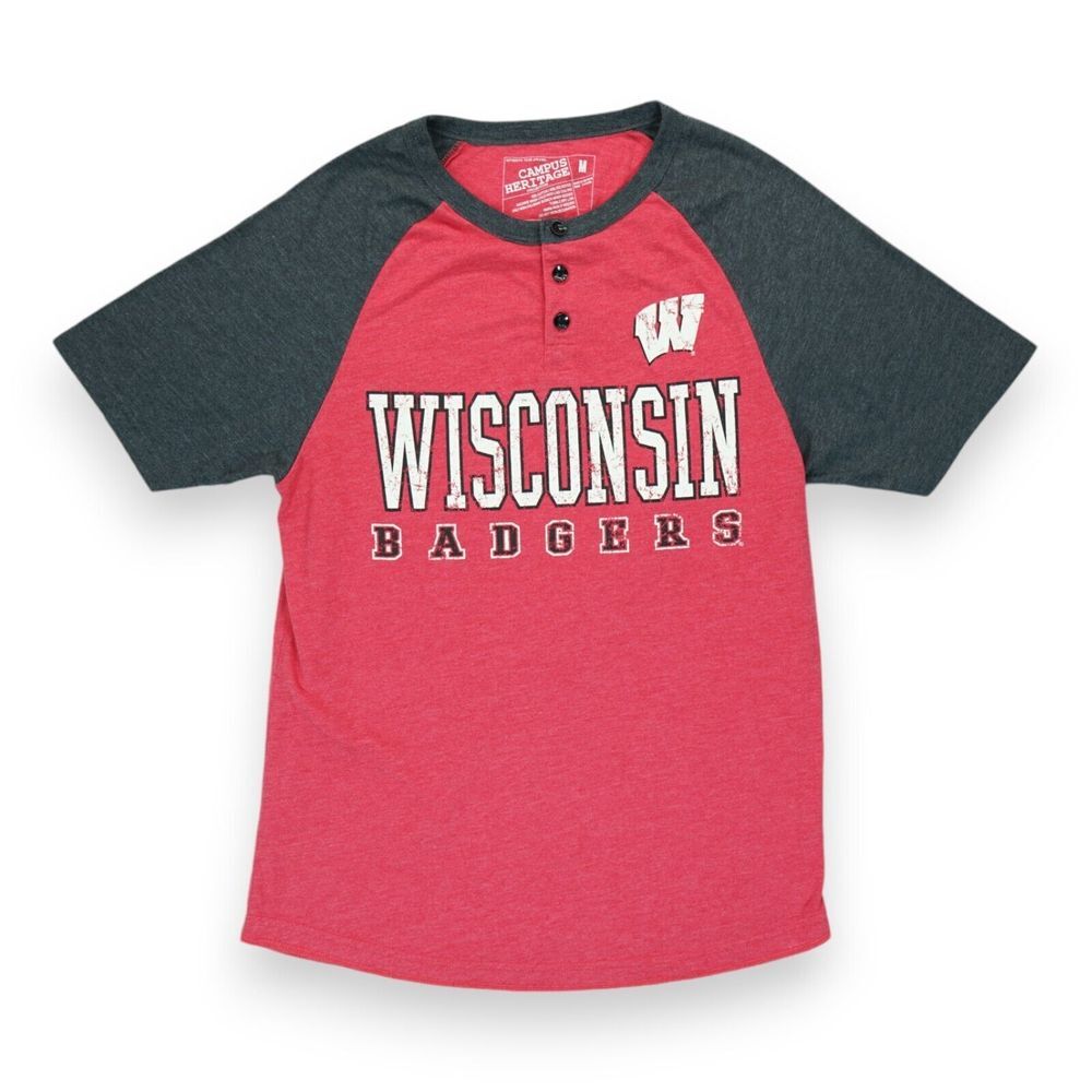 Campus Heritage Shirt Women's Size M Wisconsin Badgers NCAA Tee